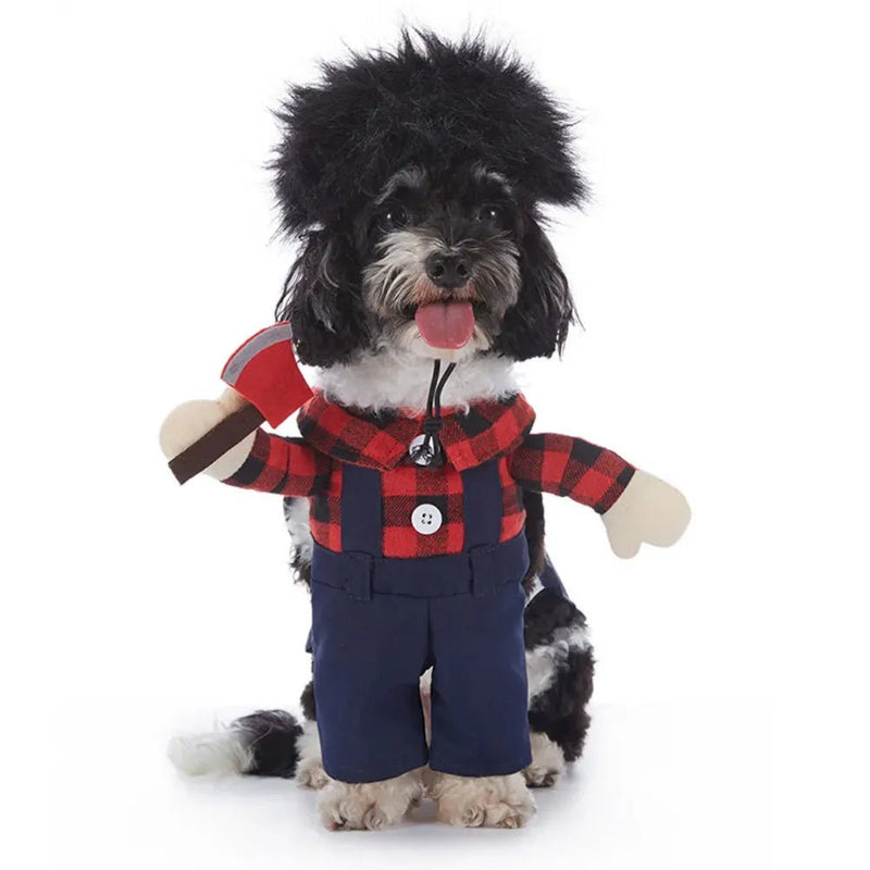 Funny Plaid Outlaw Costume for Dogs and Cats All Season Pet Outfit - GreenFur