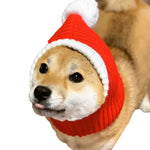 Funny Pompon Crocheted Cap Winter Dog Hat Knit Headwear, Red - GreenFur