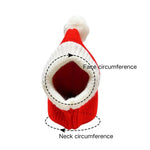 Funny Pompon Crocheted Cap Winter Dog Hat Knit Headwear, Red - GreenFur