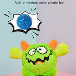 Funny Squeaky Bouncing Dog Toy with Built - in Elastic Ball - GreenFur