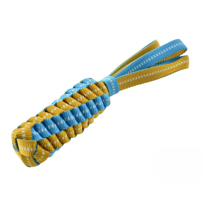 Glow in the Dark Tug - of - War Polyester Woven Strip Dog Chew Toy - GreenFur