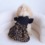 Gothic Bowknot Leopard Print Dress for Pets - GreenFur