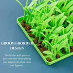 Grass - Like Silicone Slow - feeding Mat With Suction Cups - GreenFur