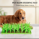 Grass - Like Silicone Slow - feeding Mat With Suction Cups - GreenFur