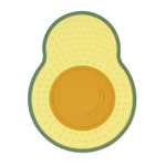 Green Avocado Style Silicone Pet Licking Mat with Suction Cups - GreenFur
