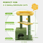 Green Multi - Level Kitty Tower for Small and Medium Cats - GreenFur