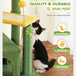 Green Multi - Level Kitty Tower for Small and Medium Cats - GreenFur