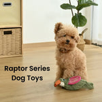 Green Raptor Style Squeaky Plush Dog Toy with Oxford Cloth Wing - GreenFur