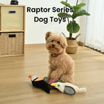 Green Raptor Style Squeaky Plush Dog Toy with Oxford Cloth Wing - GreenFur