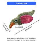 Green Raptor Style Squeaky Plush Dog Toy with Oxford Cloth Wing - GreenFur