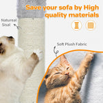 Grey Cat Scratching Post Condo Large Cat Tree Tower - GreenFur