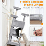 Grey Cat Scratching Post Condo Large Cat Tree Tower - GreenFur