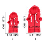Grey Red Warm Ferret Sweater Cozy Stylish Clothing for Ferrets - GreenFur