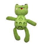 Grid PU Frog Squeaky Dog Chew Toy - GreenFur