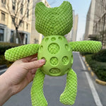 Grid PU Frog Squeaky Dog Chew Toy - GreenFur