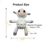 Grid PU Lamb Squeaky Dog Chew Toy - GreenFur