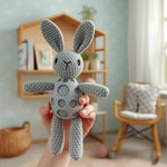 Grid PU Rabbit Squeaky Dog Chew Toy - GreenFur