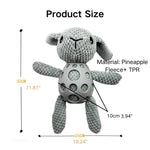 Grid PU Rabbit Squeaky Dog Chew Toy - GreenFur