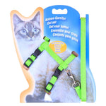 H - Style Kitten Walking Strap Adjustable Nylon Cat Harness and Leash Set - GreenFur