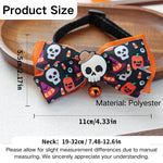 Halloween Adjustable Cozy Polyester Pet Collar Bow with Bell - GreenFur