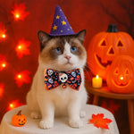 Halloween Adjustable Cozy Polyester Pet Collar Bow with Bell - GreenFur
