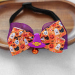 Halloween Adjustable Cozy Polyester Pet Collar Bow with Bell - GreenFur