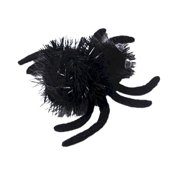 Halloween Cat Toy Plush Spider Interactive Pet Play Accessory - GreenFur