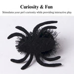 Halloween Cat Toy Plush Spider Interactive Pet Play Accessory - GreenFur