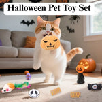 Halloween Cat Toy Set 16 Pack Pumpkin Spider Chew Interactive Toys - GreenFur