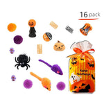 Halloween Cat Toy Set 16 Pack Pumpkin Spider Chew Interactive Toys - GreenFur