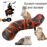 Halloween Foldable Durable Polyester S - Shaped Cat Tunnel - GreenFur