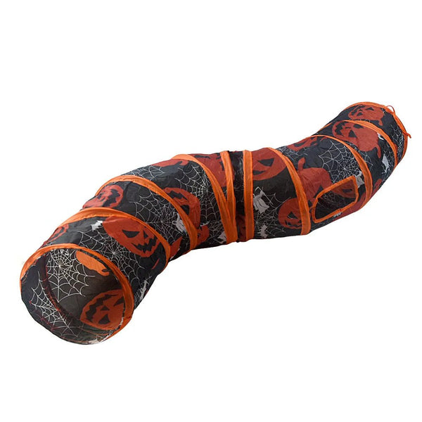 Halloween Foldable Durable Polyester S - Shaped Cat Tunnel - GreenFur