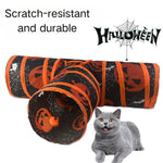 Halloween Foldable Durable Polyester T - Shaped Cat Tunnel - GreenFur