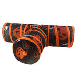 Halloween Foldable Durable Polyester T - Shaped Cat Tunnel - GreenFur