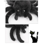 Halloween Plush Spider Cat Toy Chew Bite Interactive Play - GreenFur