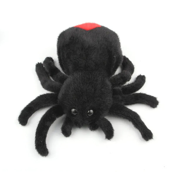 Halloween Plush Spider Cat Toy Chew Bite Interactive Play - GreenFur