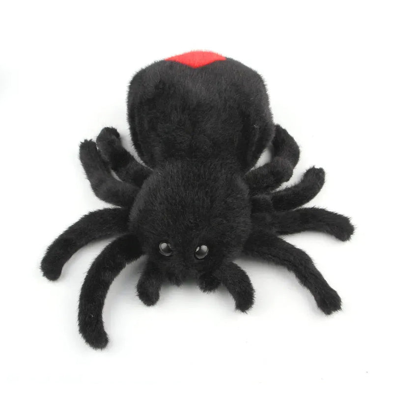 Halloween Plush Spider Cat Toy Chew Bite Interactive Play - GreenFur