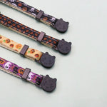 Halloween Pumpkin Bow Style Adjustable Nylon Cat Collar with Bell - GreenFur