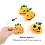 Halloween Pumpkin Cat Toy Durable Bite Resistant with Squeaker - GreenFur