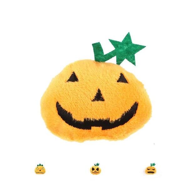 Halloween Pumpkin Cat Toy Durable Bite Resistant with Squeaker - GreenFur