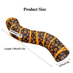 Halloween Pumpkin Cat Tunnel Toy Foldable S Shape Play Tube - GreenFur