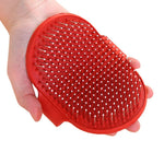 Hand - Held Non - Slip Rubber Tipped Pin Pet Bathing Brush, Red, Blue - GreenFur