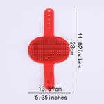 Hand - Held Non - Slip Rubber Tipped Pin Pet Bathing Brush, Red, Blue - GreenFur