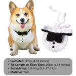Handcrafted Crochet Pet Bib Faux Bowtie Design for Cats and Small Dogs - GreenFur