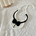 Handcrafted Crochet Pet Bib Faux Bowtie Design for Cats and Small Dogs - GreenFur