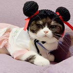 Handmade Crochet Hat Cute Animal Costume for Cats - GreenFur