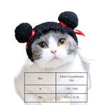 Handmade Crochet Hat Cute Animal Costume for Cats - GreenFur