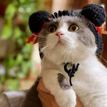 Handmade Crochet Hat Cute Animal Costume for Cats - GreenFur