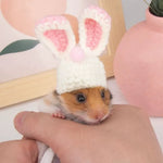 Handmade Crochet Hat Cute Animal Costume for Small Animals - GreenFur