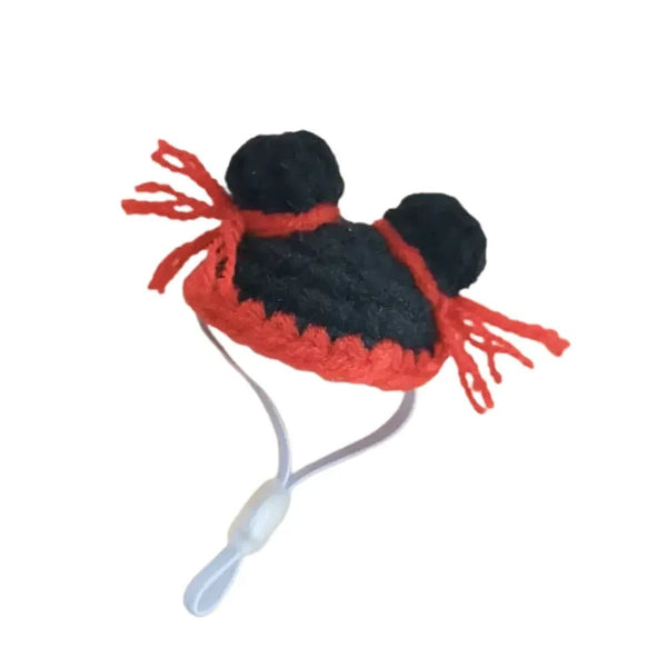 Handmade Crochet Hat Cute Animal Costume for Small Animals - GreenFur